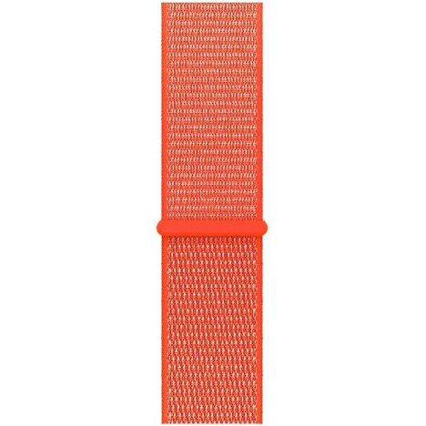 Curea iUni compatibila cu Apple Watch 1/2/3/4/5/6/7, 44mm, Nylon Sport, Woven Strap, Electric Orange