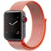 Curea iUni compatibila cu Apple Watch 1/2/3/4/5/6/7, 38mm, Nylon Sport, Woven Strap, Electric Orange